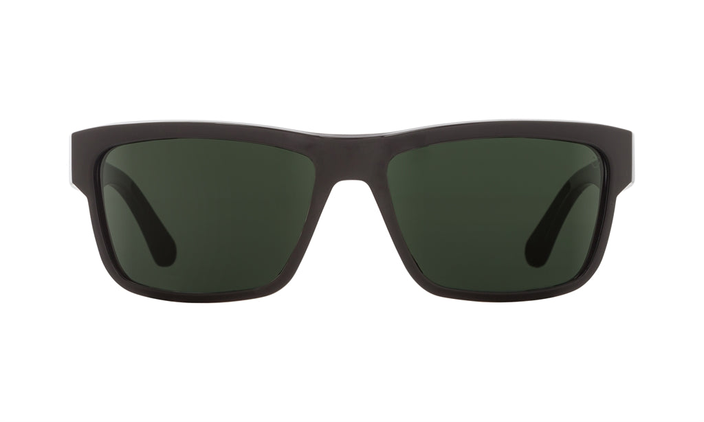 SPY Frazier Black - Happy Grey Green Polarized Sunglasses