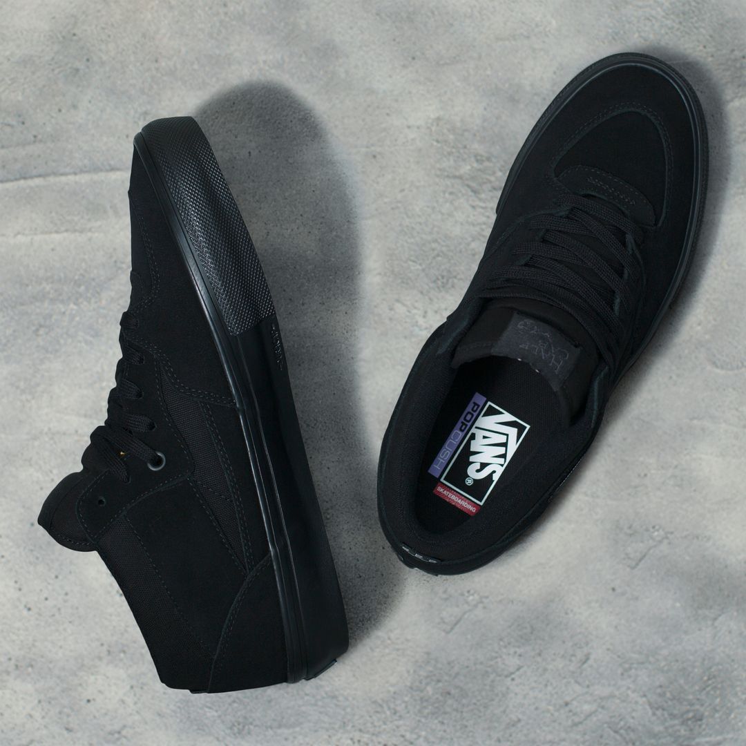 VANS Skate Half Cab Shoes Black/Black FOOTWEAR - Men's Skate Shoes Vans