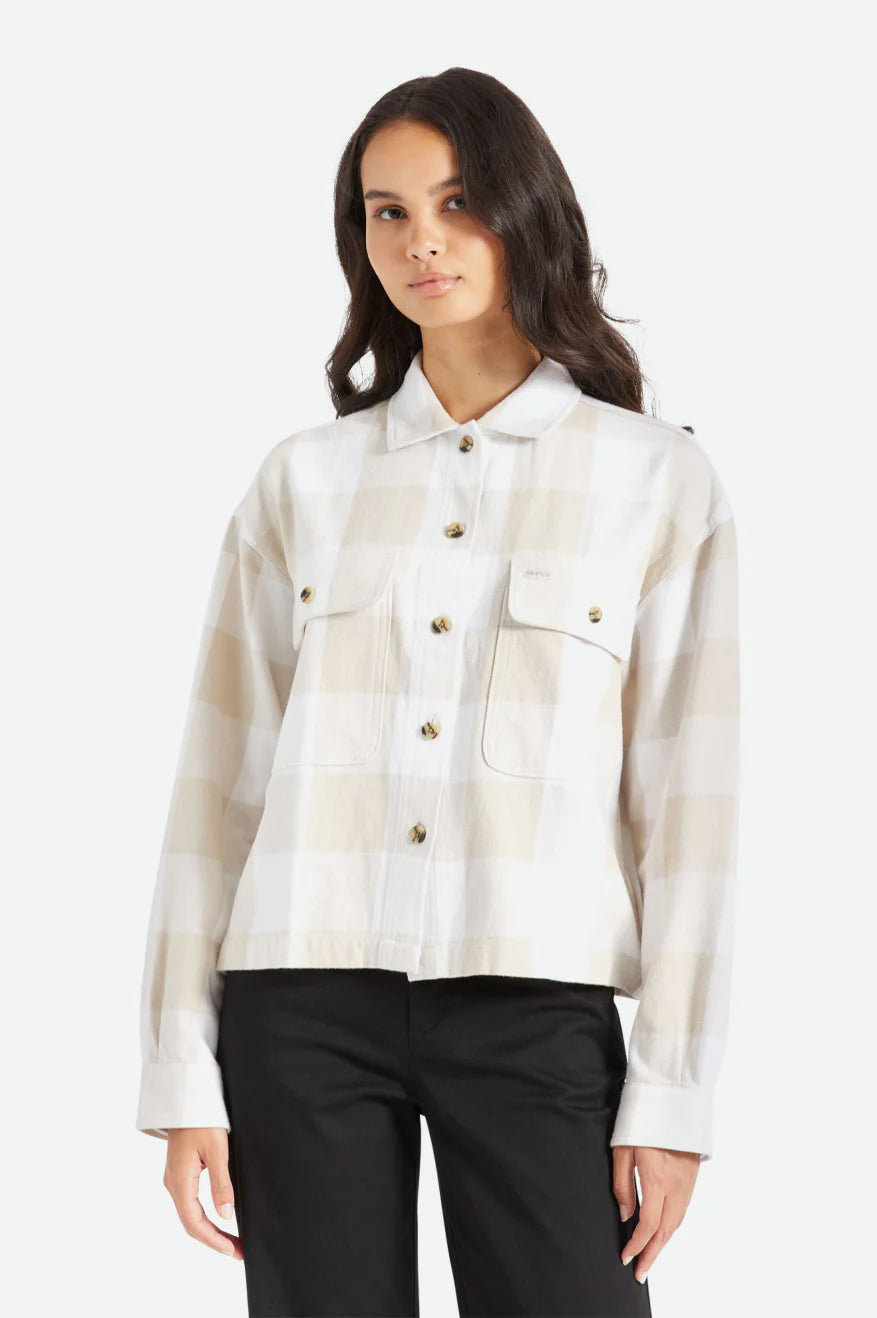 BRIXTON Bowery Flannel Women's White Women's Flannels and Button Ups Brixton 