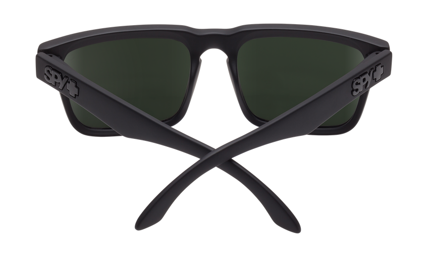 SPY Helm Soft Matte Black - HD Plus Grey Green Sunglasses