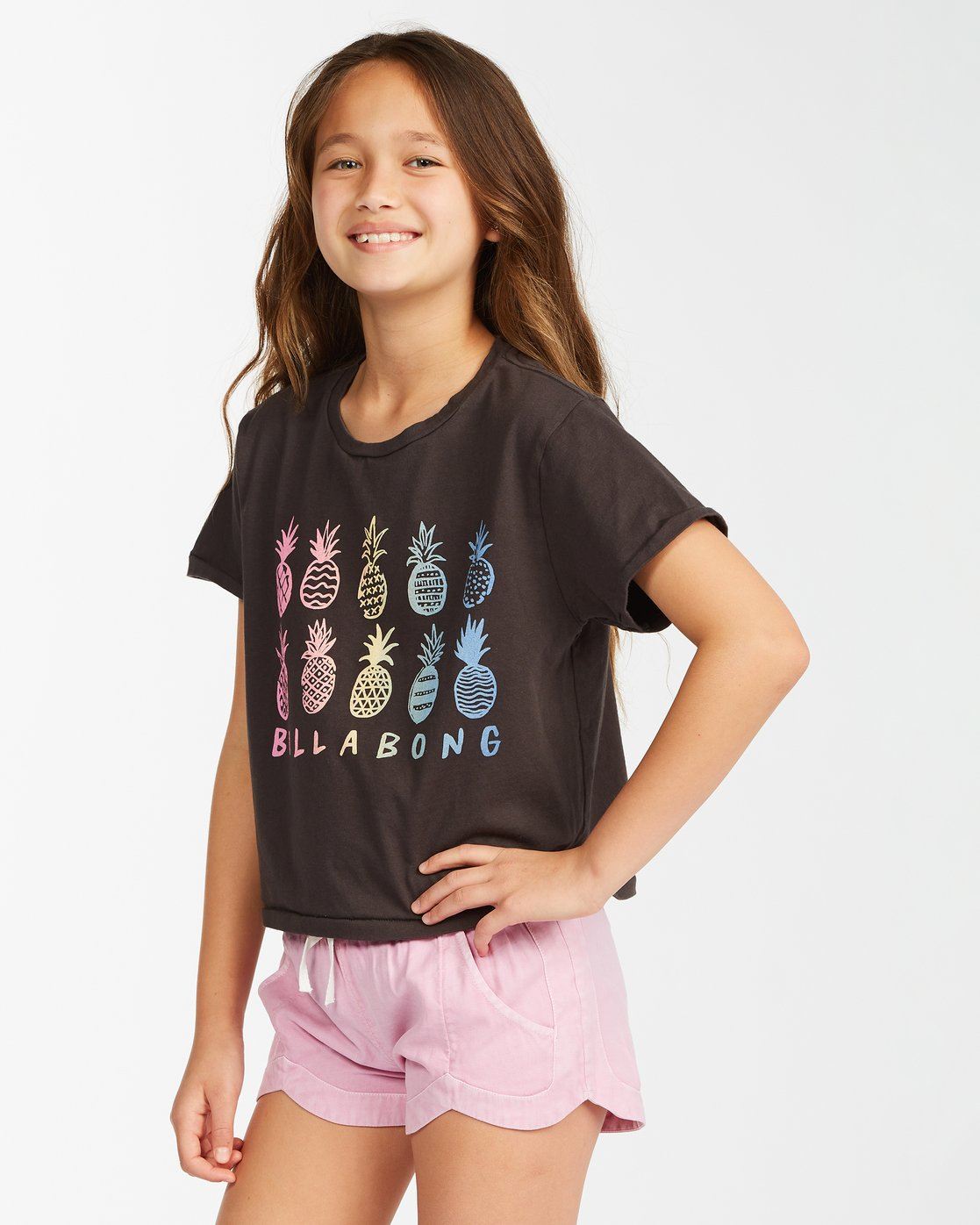 BILLABONG Mad For you Elastic Shorts Girls Pink Lady Girl's Walkshorts Billabong