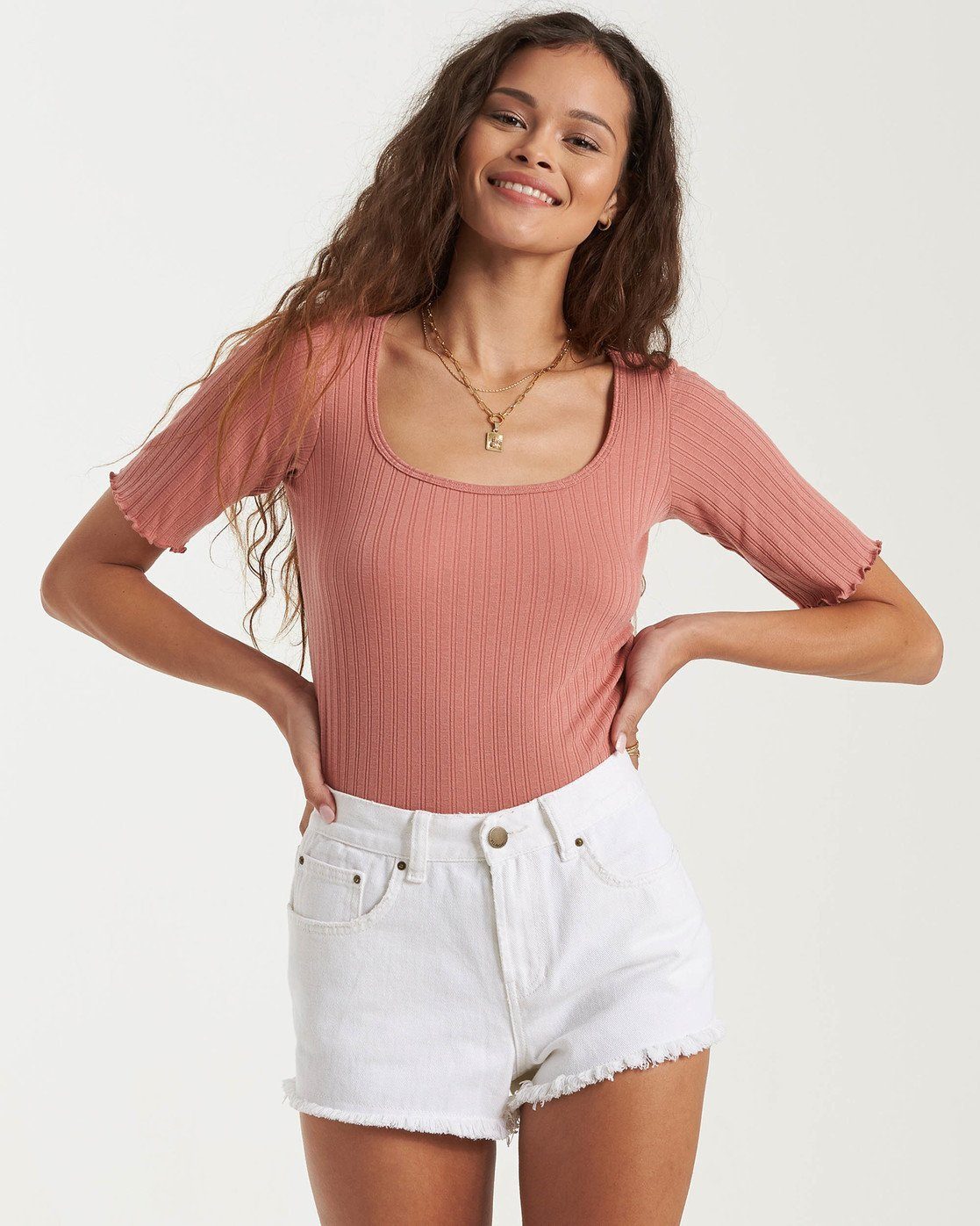 BILLABONG Drift Away Denim Shorts Women's Salt Crystal WOMENS APPAREL - Women's Walkshorts Billabong