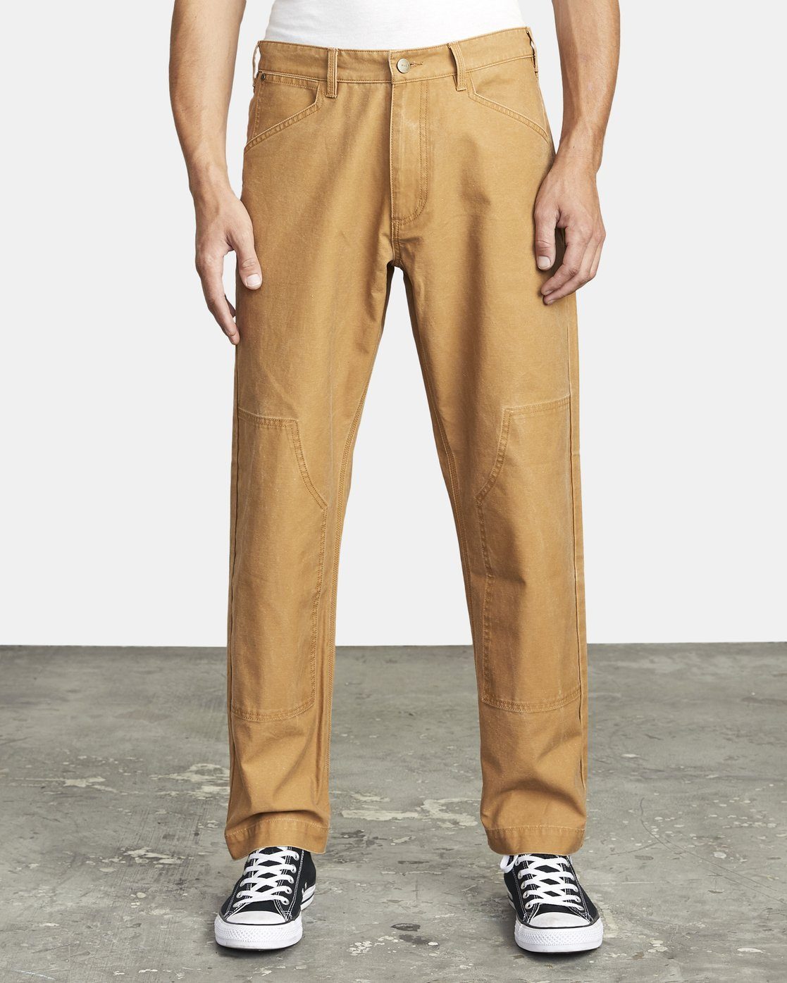 RVCA Chainmail Relaxed Fit Pant Camel MENS APPAREL - Men's Pants RVCA