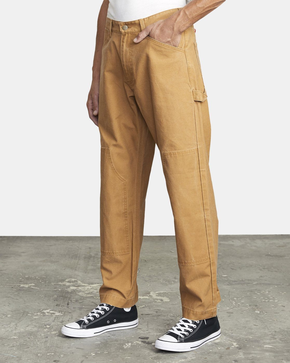 RVCA Chainmail Relaxed Fit Pant Camel MENS APPAREL - Men's Pants RVCA