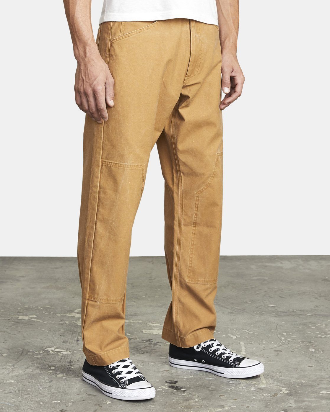 RVCA Chainmail Relaxed Fit Pant Camel MENS APPAREL - Men's Pants RVCA