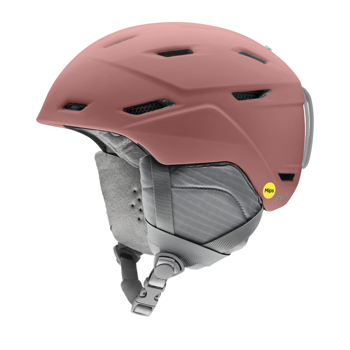 SMITH Women's Mirage MIPS Snow Helmet Matte Chalk Rose Women's Snow Helmets Smith