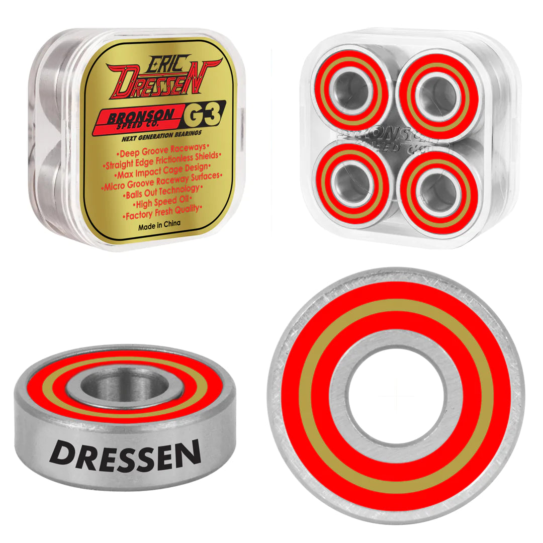 BRONSON Eric Dressen Pro G3 Skateboard Bearings Bearings Bronson