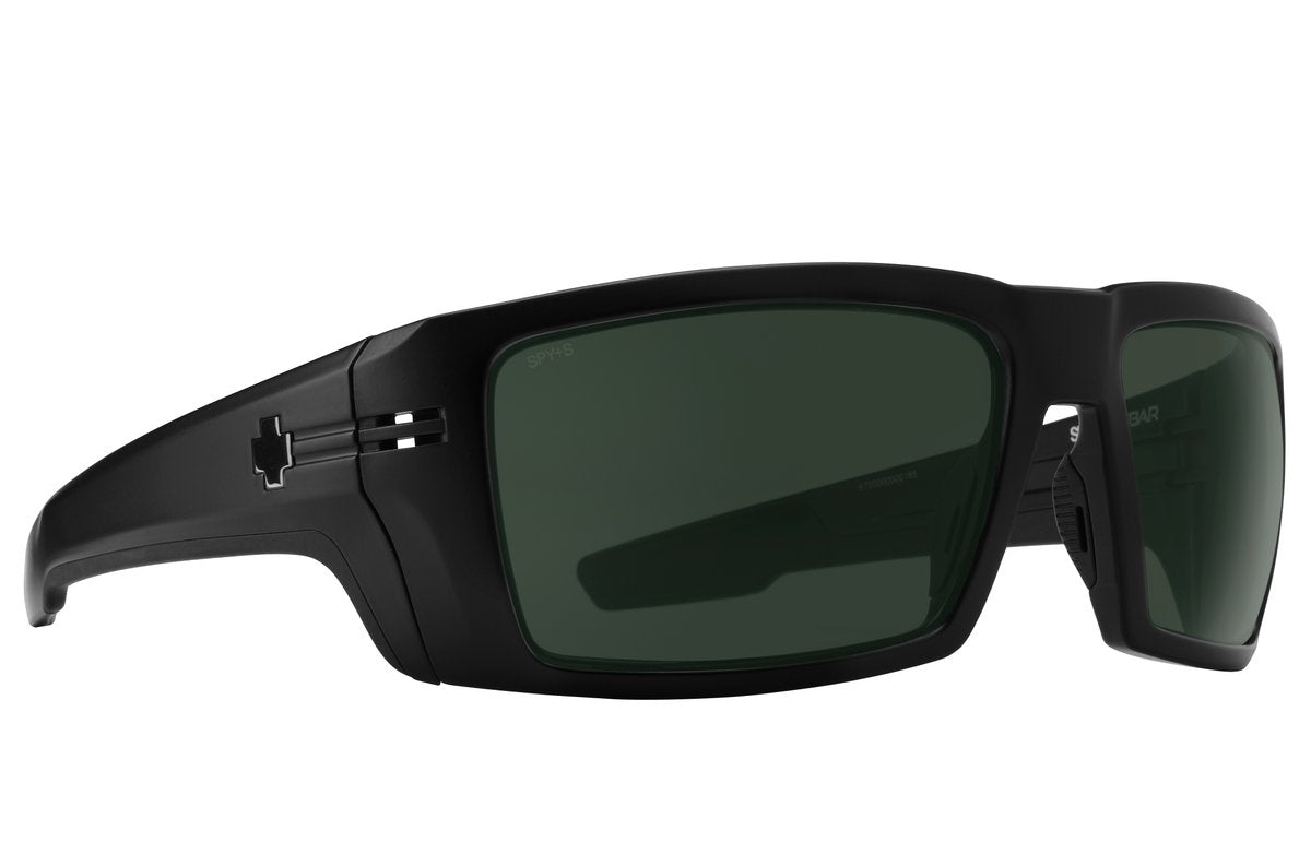 SPY Rebar ANSI Matte Black - Happy Grey Green Sunglasses Sunglasses Spy