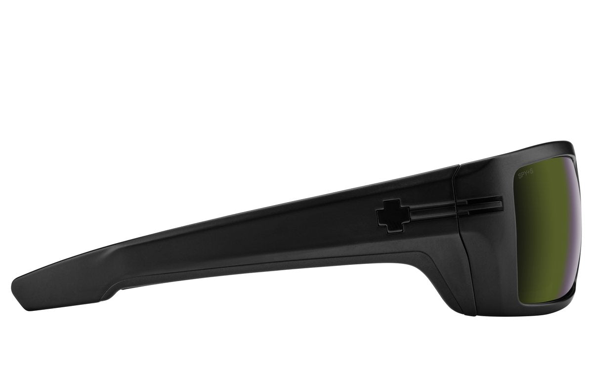 SPY Rebar ANSI Matte Black - Happy Bronze With Olive Spectra Mirror Polarized Sunglasses Sunglasses Spy
