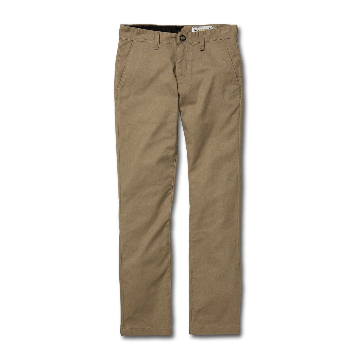 VOLCOM Youth Frickin Modern Stretch Pants Khaki Boy's Denim and Pants Volcom