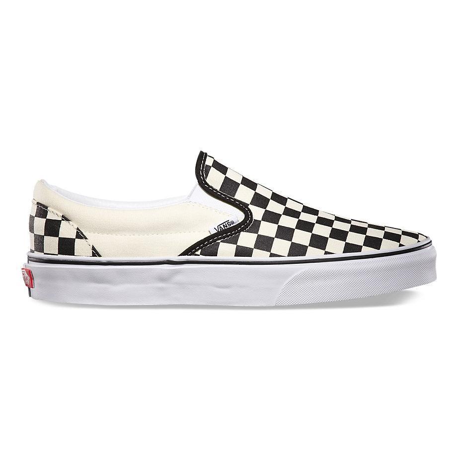 VANS Classic Slip-On Black/White Checkerboard Shoes FOOTWEAR - Men's Skate Shoes Vans 5