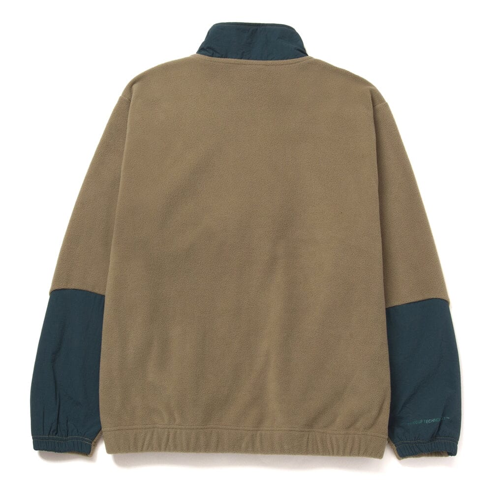 HUF Range Quarter Zip Polar Fleece Sweater Olive Men's Sweaters huf