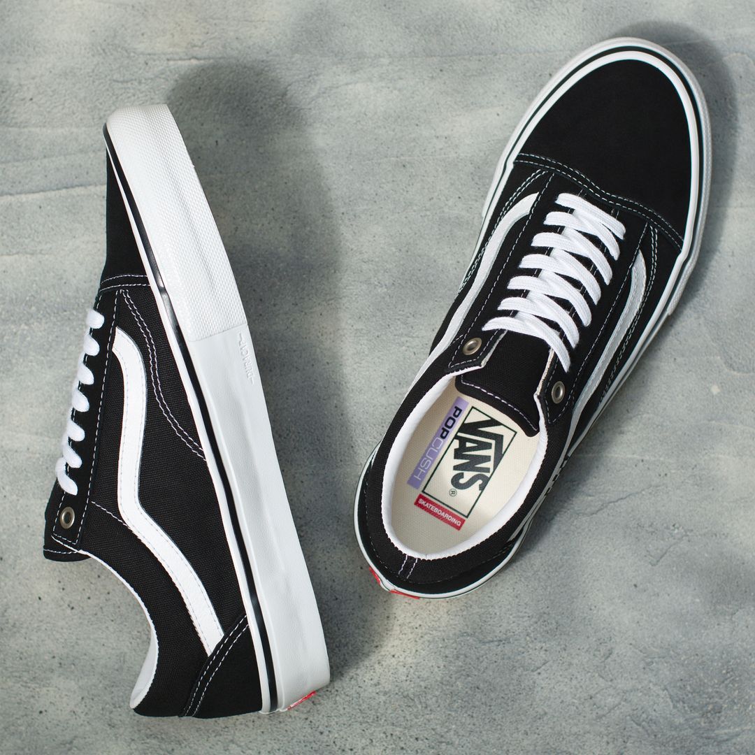 VANS Skate Old Skool Shoes Black/White FOOTWEAR - Men's Skate Shoes Vans