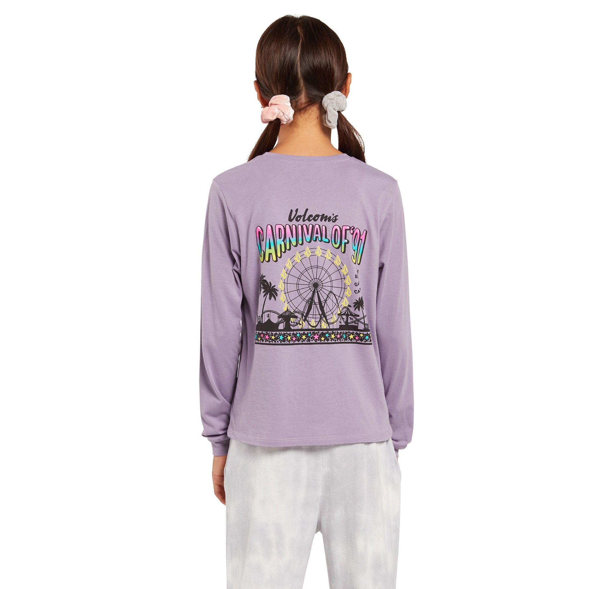 VOLCOM Made From Stoke Long Sleeve T-Shirt Girls Zine Purple KIDS APPAREL - Girl's Long Sleeves T-shirts Volcom S 