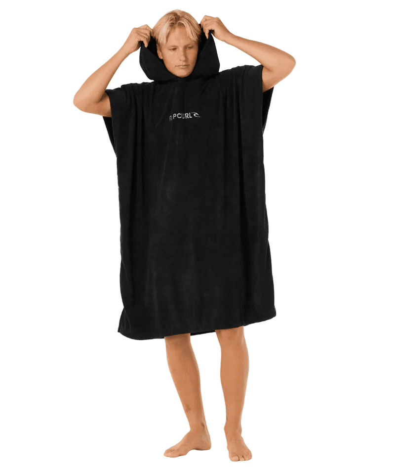 RIP CURL Brand Hooded Towel Black/Grey Towels Rip Curl 
