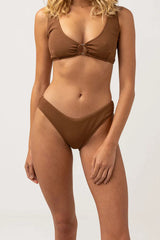 RHYTHM Women's Avoca Holiday Pant Bikini Bottoms Chocolate Women's Bikini Bottoms Rhythm 