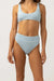 RHYTHM Women's Isla Rib Hi Hip Banded Bikini Bottom Cool Blue Women's Bikini Bottoms Rhythm 
