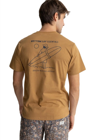 RHYTHM Lull T-Shirt Camel Men's Short Sleeve T-Shirts Rhythm 