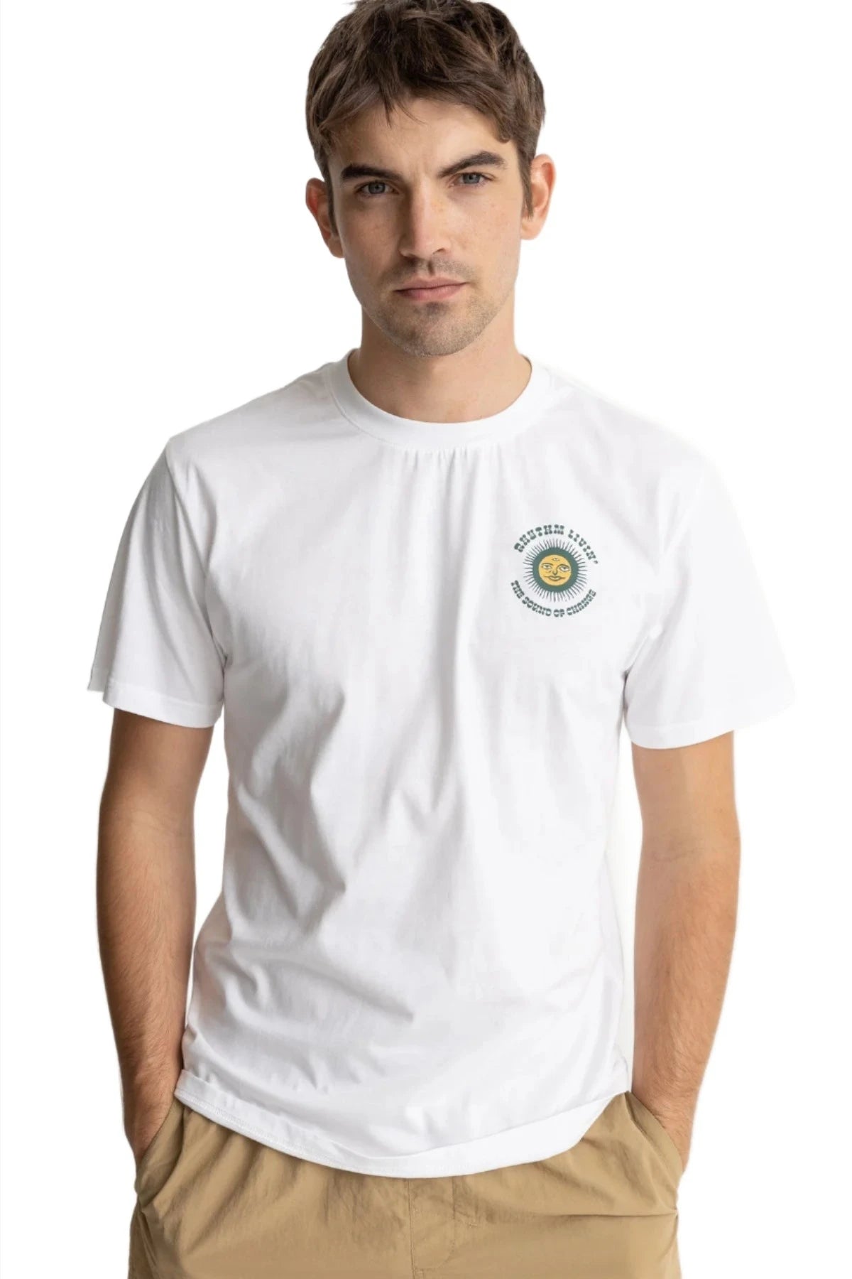 RHYTHM Sun Life T-Shirt Vintage White Men's Short Sleeve T-Shirts Rhythm 