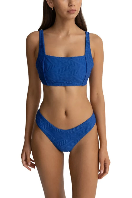 RHYTHM Women's Castaway Holiday Bikini Bottom Blue Women's Bikini Bottoms Rhythm 