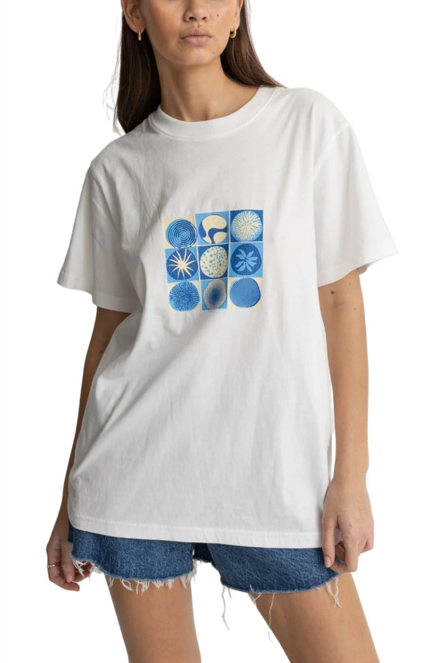 RHYTHM Women's Seacrest Boyfriend Vintage T-Shirt Vintage White Women's T-Shirts Rhythm 