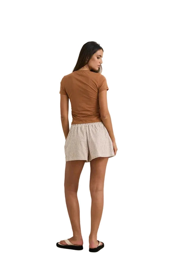 RHYTHM Women's Valley Stripe Short Tan Women's Shorts Rhythm 