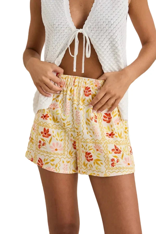 RHYTHM Women's Wildflower Shorts White Women's Shorts Rhythm 