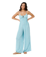 RIP CURL Women's Half Moon Bay Tile Jumpsuit Sea Blue Women's Rompers & Jumpsuits Rip Curl 