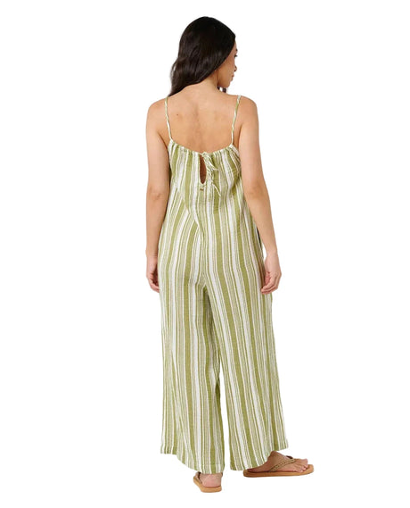 RIP CURL Women's Premium Surf Stripe Jumpsuit Olive Women's Rompers & Jumpsuits Rip Curl 