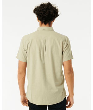 RIP CURL Ourtime Short Sleeve Button Up Shirt Sage Men's Short Sleeve Button Up Shirts Rip Curl 