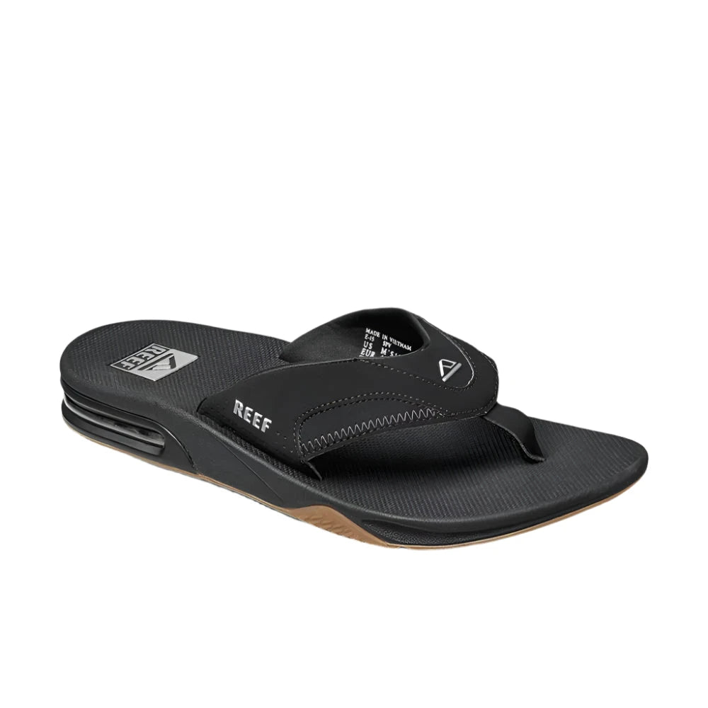 REEF Fanning Sandals Black/Silver Men's Sandals Reef 