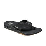 REEF Fanning Sandals Black/Silver Men's Sandals Reef 