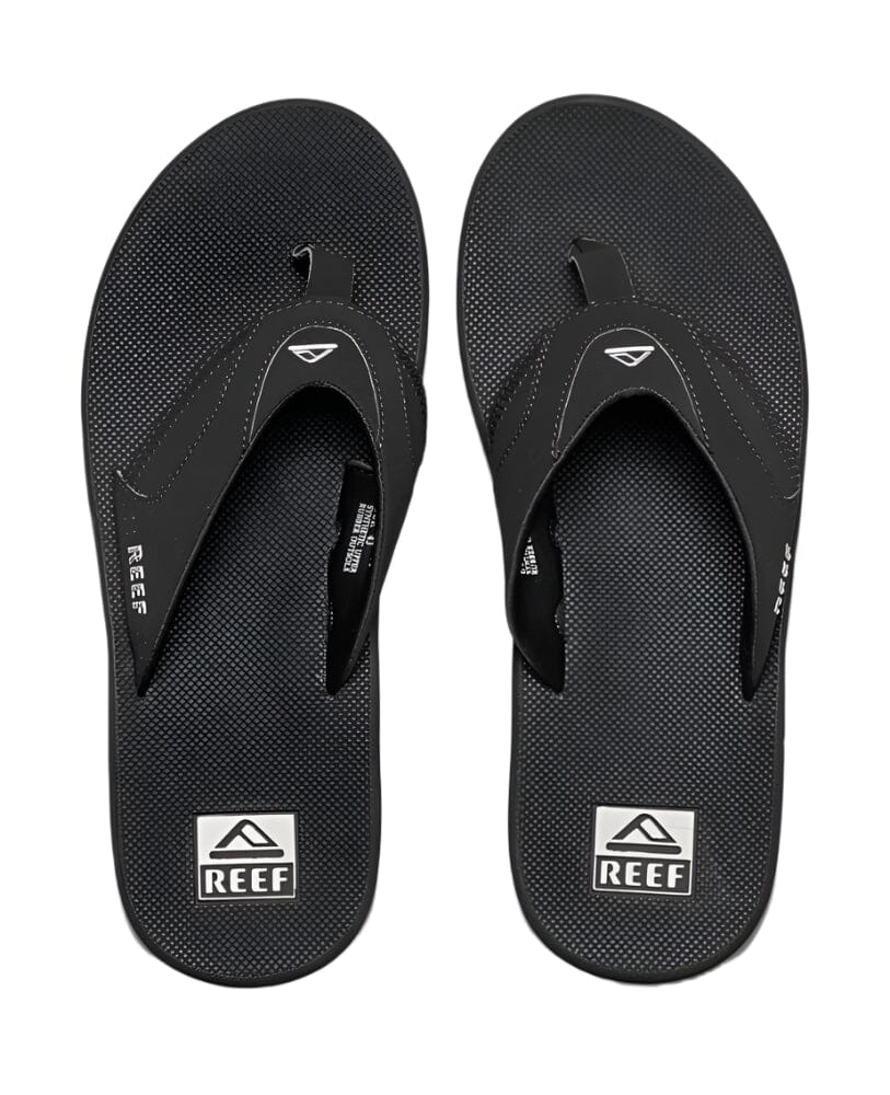REEF Fanning Sandals Black/Silver Men's Sandals Reef 