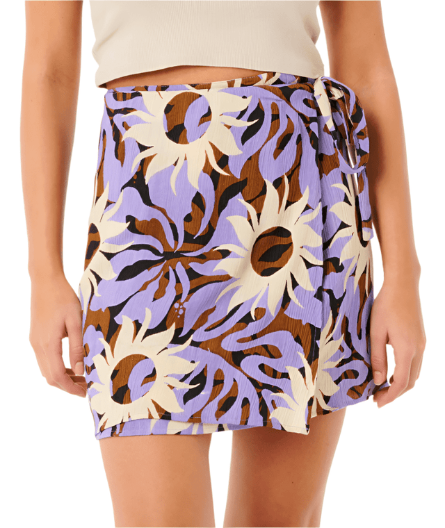 RIP CURL Women's Sun Drenched Mini Wrap Skirt Multi Women's Skirts Rip Curl 