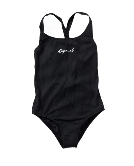 RIP CURL Girl's Premium Rib One Piece Swim Suit Black Girl's Swimwear Rip Curl 