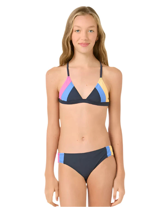 RIP CURL Girl's Block Party Bikini Set Dark Navy Girl's Swimwear Rip Curl 
