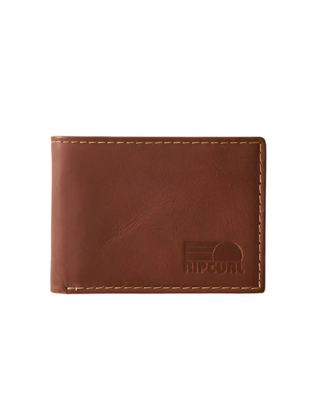 RIP CURL Surf Revival RFID All Day Wallet Dark Brown Leather Men's Wallets Rip Curl 