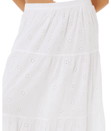 RIP CURL Women's Oasis Broderie Maxi Skirt White Women's Skirts Rip Curl 