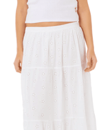 RIP CURL Women's Oasis Broderie Maxi Skirt White Women's Skirts Rip Curl 