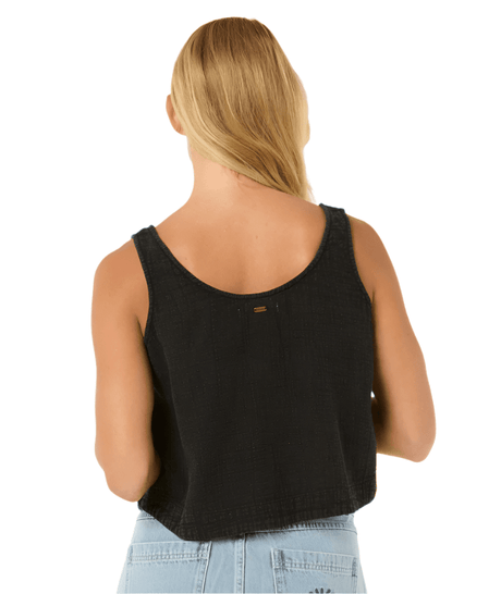 RIP CURL Women's Classic Surf II Tank Washed Black Women's Tank Tops and Halter Tops Rip Curl 
