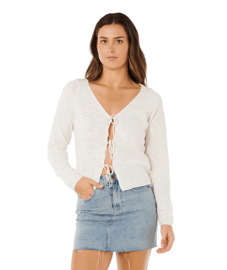 RIP CURL Women's Pacific Knit Cardigan Bone Women's Blouses Rip Curl 