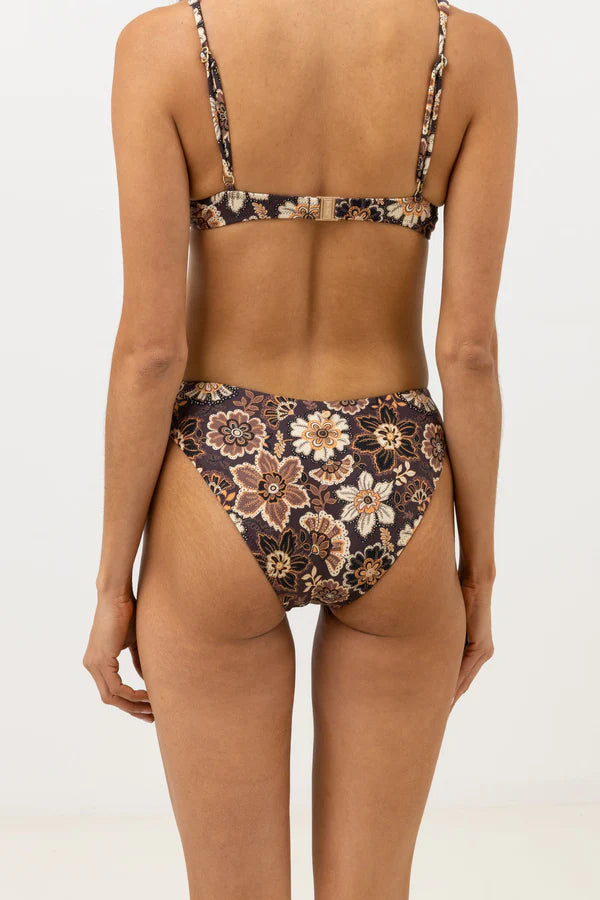 RHYTHM Women's Cantabria Floral Holiday Pant Bikini Bottom Brown Women's Bikini Bottoms Rhythm 