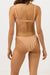 RHYTHM Women's Sunbather Stripe High Support Hidden Underwire Bikini Top Chocolate Women's Bikini Tops Rhythm 