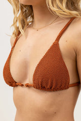 RHYTHM Women's Wave Break Slide Tri Bikini Top Desert Shimmer Women's Bikini Tops Rhythm 