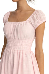 RHYTHM Women's Washed Out Cap Sleeve Dress Pink Women's Dresses Rhythm 