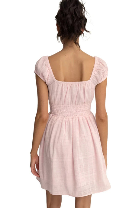 RHYTHM Women's Washed Out Cap Sleeve Dress Pink Women's Dresses Rhythm 