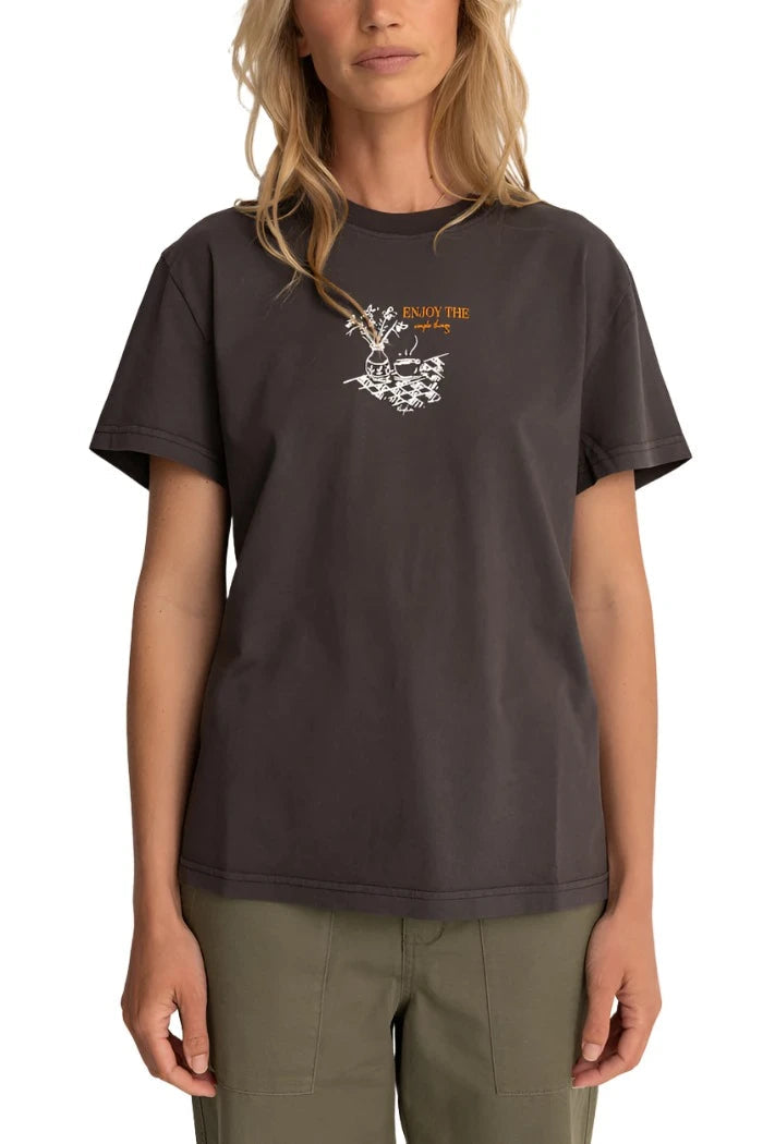 RHYTHM Women's Simple Things Band T-Shirt Black – Freeride Boardshop