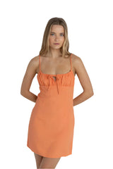 RHYTHM Women's Andie Gathered Mini Dress Peach Women's Dresses Rhythm 