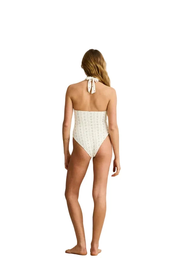 RHYTHM Mila Reversible Halter Neck One Piece Cream Women's One Pieces Rhythm 