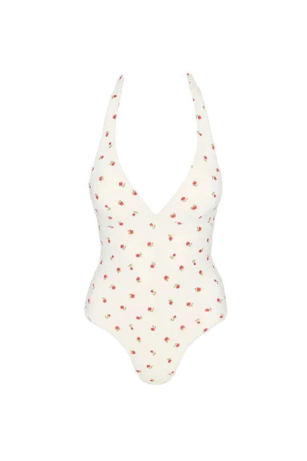 RHYTHM Mila Reversible Halter Neck One Piece Cream Women's One Pieces Rhythm 